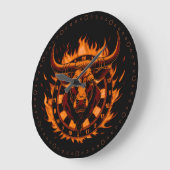 Dartscheibe Feuer Stier Bulle Spezialdesign Grote Klok (Hoek)