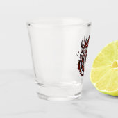 Dartscheibe Feuer Stier Bulle Spezialdesign Shot Glas (Links)