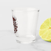 Dartscheibe Feuer Stier Bulle Spezialdesign Shot Glas (Rechts)
