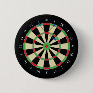 Dartsspeler Winnaar Drievoudige Top 180 Dartbord Ronde Button 5,7 Cm