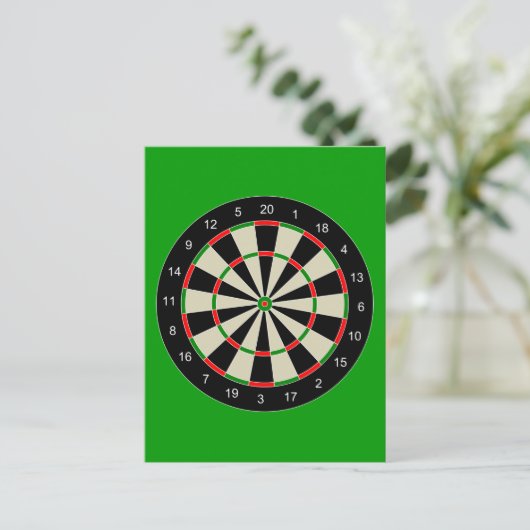 Darttarget_Vector_Clipart DARTS DARTBOARD TARGET Briefkaart (Staand voorkant)