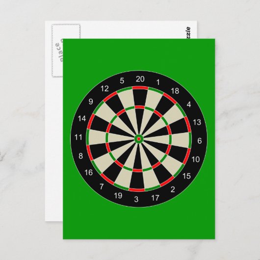 Darttarget_Vector_Clipart DARTS DARTBOARD TARGET Briefkaart (Voorkant / Achterkant)