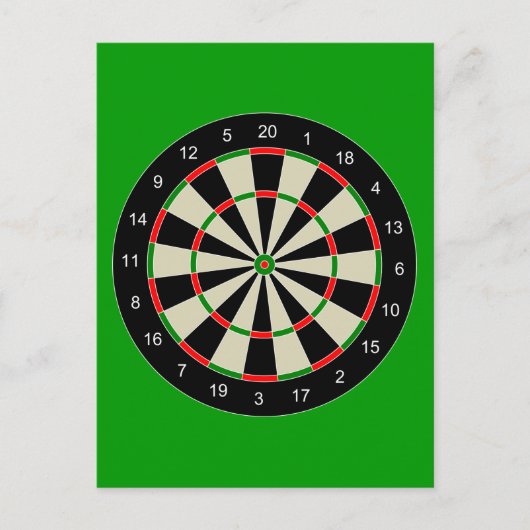 Darttarget_Vector_Clipart DARTS DARTBOARD TARGET Briefkaart (Voorkant)