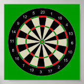 Darttarget_Vector_Clipart DARTS DARTBOARD TARGET Poster (Voorkant)