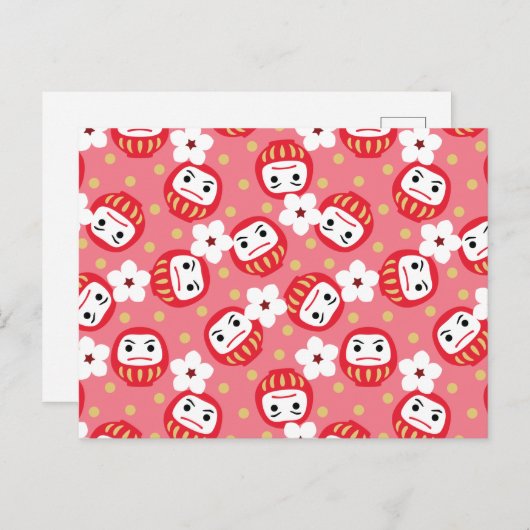 Daruma Briefkaart (Voorkant / Achterkant)