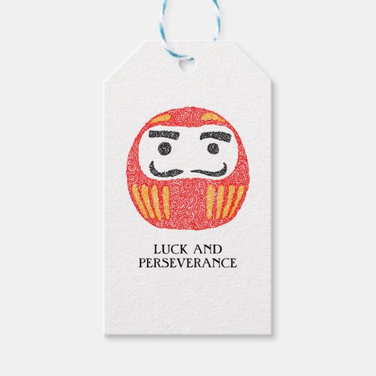 Daruma Doll Cadeaulabel (Voorkant)