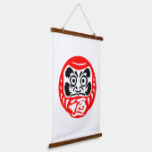 Daruma doll hangend wandkleed (Gebogen)