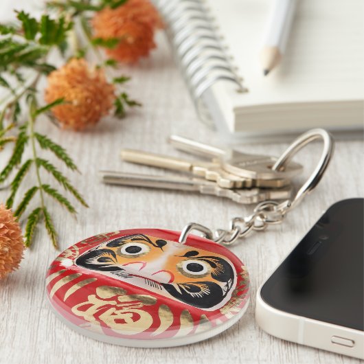 Daruma doll sleutelhanger (Voorkant Rechts)