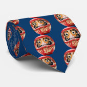 Daruma doll stropdas (Opgerold)