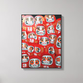 Daruma Dolls schilderij van Alfred Fox Canvas Afdruk (Voorkant)