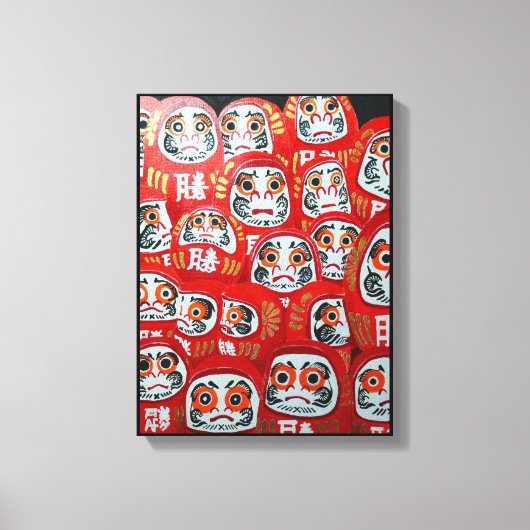 Daruma Dolls schilderij van Alfred Fox Canvas Afdruk (Voorkant)