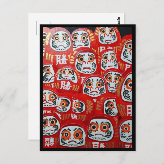 Daruma Dolls Schilderij van Alfred Fox Collectable Briefkaart (Voorkant / Achterkant)