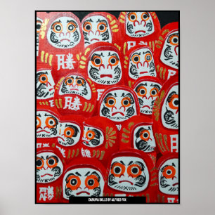 Daruma Dolls schilderij van Alfred Fox Poster