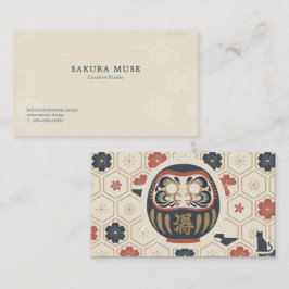 Daruma & Hidden Cat Business Cards Visitekaartje
