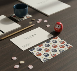 Daruma & Hidden Cat Business Cards Visitekaartje