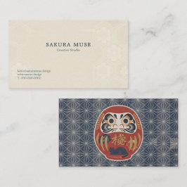 Daruma & Hidden Cat Business Cards Visitekaartje
