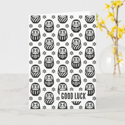 Daruma Kaart (Gele Bloem)