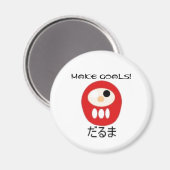Daruma, maak doelpunten! magneet (Voorkant / Achterkant)