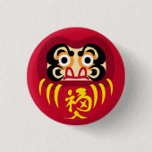 Daruma pin II Ronde Button 3,2 Cm (Voorkant)