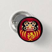 Daruma pin ronde button 3,2 cm (Voorkant /achterkant)