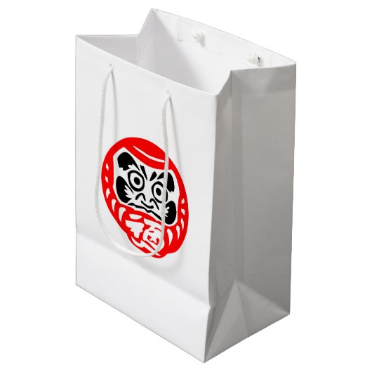 Daruma pop Gift Bags Medium Cadeauzakje (Voorkant Gekanteld)