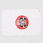 Daruma pop golfhanddoek (Horizontaal)