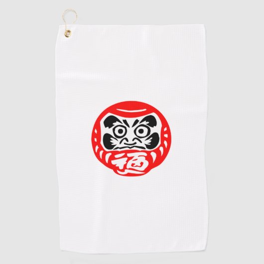 Daruma pop golfhanddoek (Voorkant)