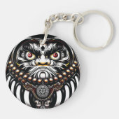 Daruma Pop Japanse Kunst Sleutelhanger (Achterkant)