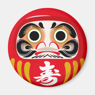 Daruma-pop (traditioneel Japans geluksbrengend voo Magneet