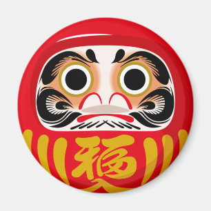 Daruma-pop (traditioneel Japans geluksbrengend voo Magneet