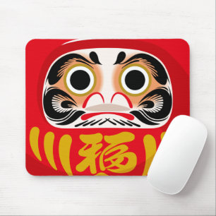 Daruma-pop (traditioneel Japans geluksbrengend voo Muismat