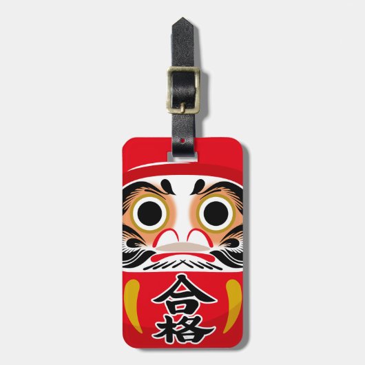 Daruma-pop (traditionele Japanse geluksbrenger) Bagagelabel (Voorkant verticaal)