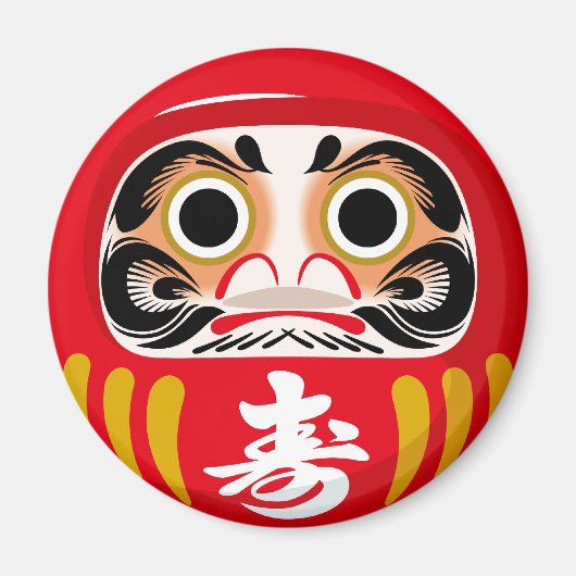 Daruma-pop (traditionele Japanse geluksbrenger) Magneet (Voorkant)