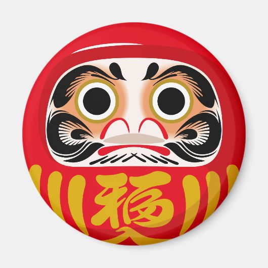 Daruma-pop (traditionele Japanse geluksbrenger) Magneet (Voorkant)