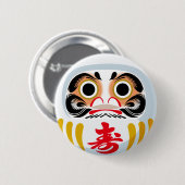 Daruma-pop (traditionele Japanse geluksbrenger) Ronde Button 5,7 Cm (Voorkant /achterkant)