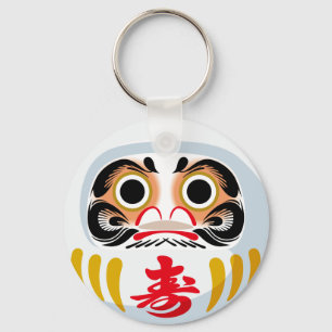 Daruma-pop (traditionele Japanse geluksbrenger) Sleutelhanger