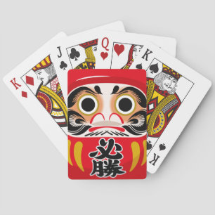 Daruma-pop (traditionele Japanse geluksbrenger) Speelkaarten