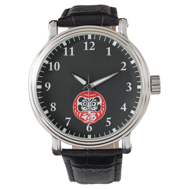 Daruma pop-up klok horloge (Voorkant)