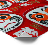 Daruma-poppen geschilderd door Alfred Fox Poster (Hoek)