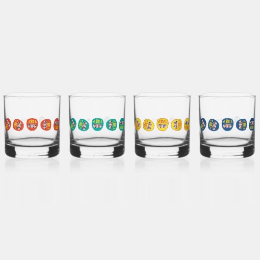 Daruma Rolling Whisky Glas (Voorkant)