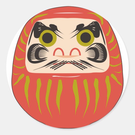 Daruma Ronde Sticker (Voorkant)
