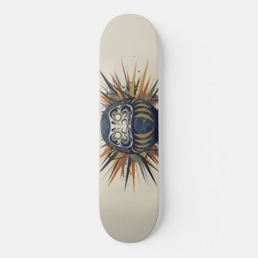 Daruma Skateboard – Japanese Ukiyo-e Inspired Art (Voorkant)