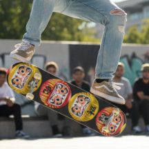 Daruma Skateboard – Japanese Ukiyo-e Inspired Art