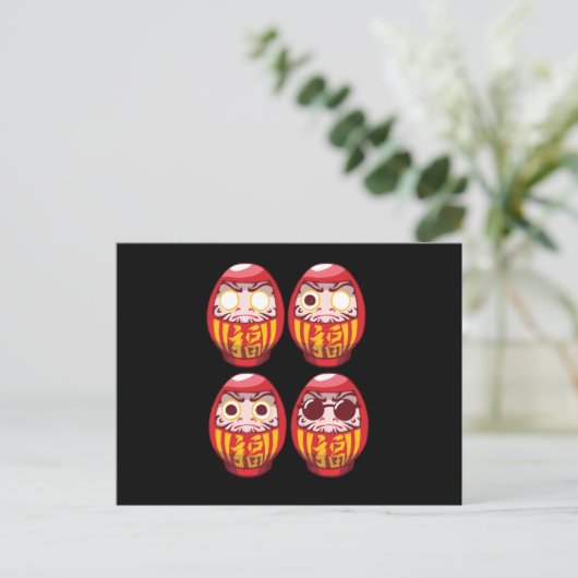 Daruma Sunbril Briefkaart (Staand voorkant)