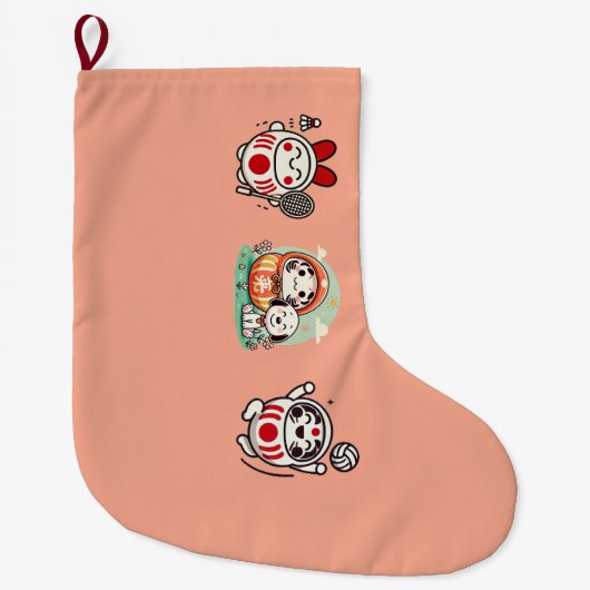 Daruma Trio Grote Kerstsok (Voorkant)