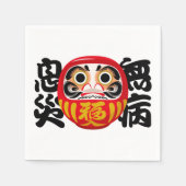 Daruma voor gezondheid, welzijn en bescherming servet (Voorkant)