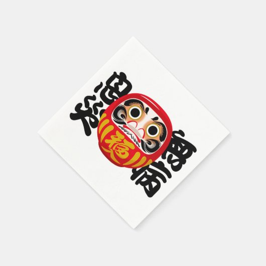 Daruma voor gezondheid, welzijn en bescherming servet (Hoek)