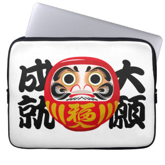 Daruma voor het vervullen van grote dromen en wens laptop sleeve
