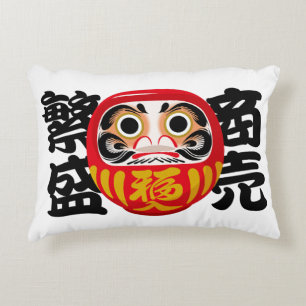 Daruma voor zakelijk succes en voorspoed accent kussen