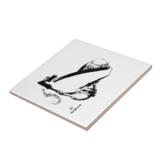 Daruma's meditatie tegeltje (Zijkant)